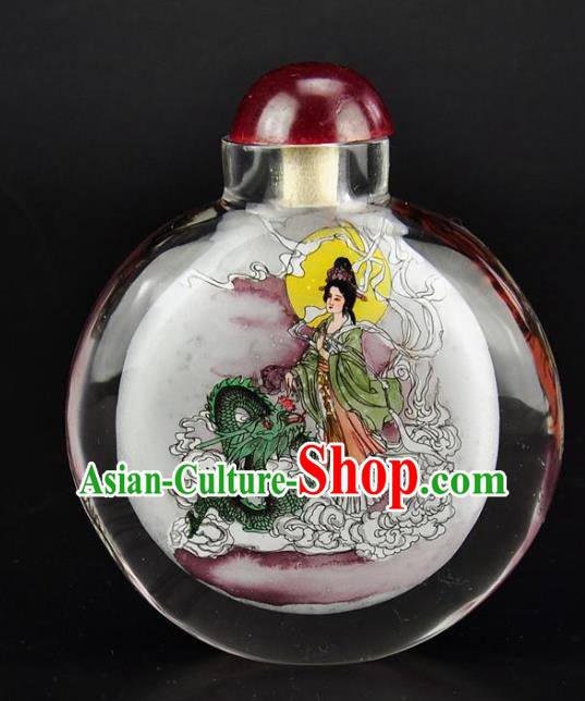 Chinese Handmade Beauty Snuff Bottle Craft Traditional Inside Painting Palace Lady Snuff Bottles Artware