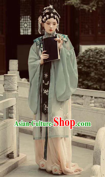 Chinese Ming Dynasty Nobility Beauty Costumes Ancient Beijing Opera Clothing and Headdress Full Set