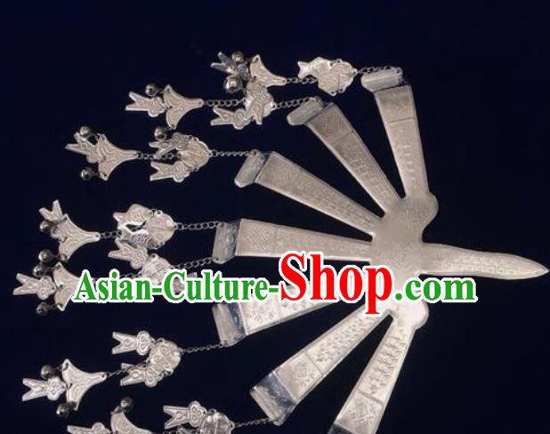 Chinese Li Ethnic Silver Hairpin Quality Nationality Wedding Hair Stick Minority Hair Accessories