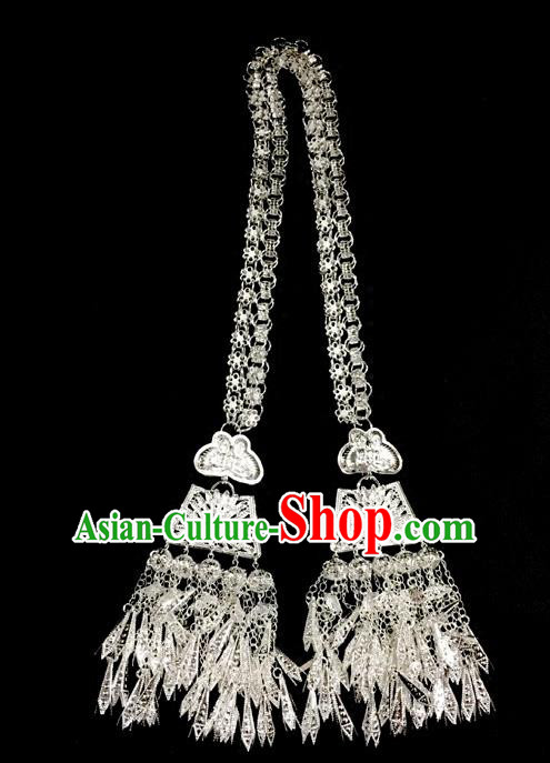 China Traditional Dong Minority Nationality Folk Dance Necklace Ethnic Accessories Butterfly Necklet