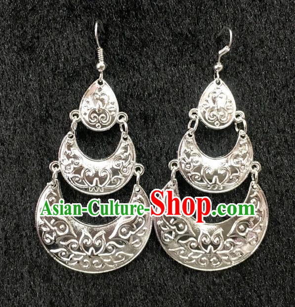 China Handmade National Minority Earrings Ethnic Women Ear Accessories Folk Dance Eardrop