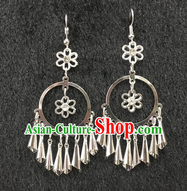 China National Earrings Handmade Minority Eardrop Ethnic Women Folk Dance Ear Accessories