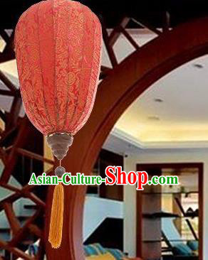 Handmade Chinese Decoration Palace Lanterns Traditional New Year Red Satin Lantern Classical Festival Wax Gourd Lamp