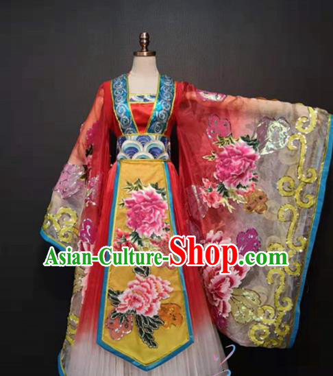 China Ancient Court Woman Hanfu Dress Traditional Drama Tang Dynasty Imperial Consort Costume Classical Dance Clothing