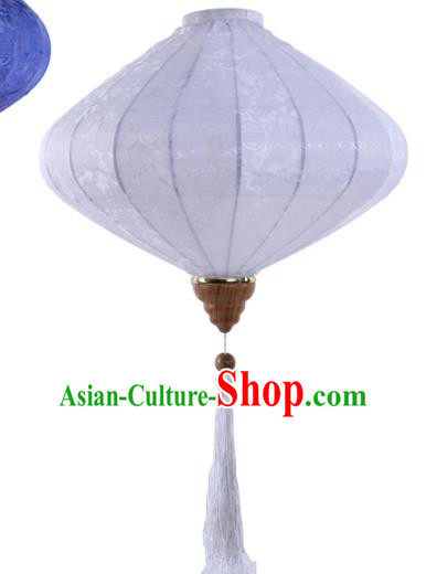 Handmade Chinese White Silk Palace Lanterns Traditional New Year Decoration Lantern Classical Festival Hanging Lamp