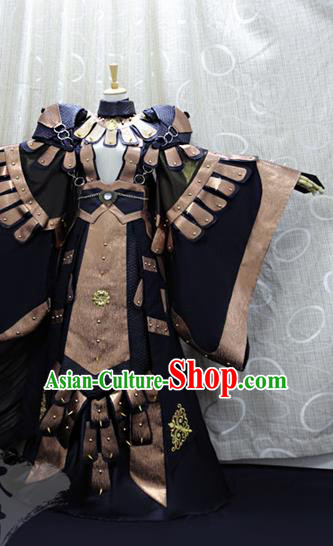 China Ancient Swordsman Brown Clothing Custom Professional Cosplay Warrior Costume