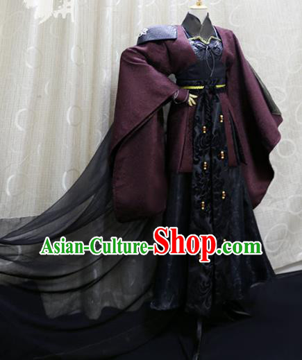 China Cosplay Female Swordsman Dress Custom Clothing Traditional Ancient Heroine Yi Wuxin Costumes