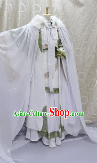 China Ancient Young Childe White Clothing Custom Professional Cosplay Swordsman Bie Xiaolou Costumes