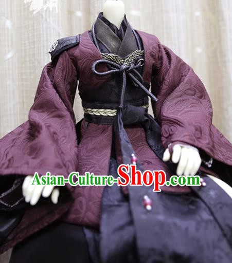 Professional Cosplay BJD Swordsman Costumes Custom China Ancient Warrior Doll Clothing