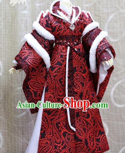 Cosplay BJD Chivalrous Man Xuan Tong Costumes Custom China Ancient Royal Highness Red Clothing