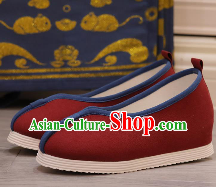 China Princess Shoes Handmade Red Cloth Shoes Hanfu Shoes Women Shoes Opera Shoes