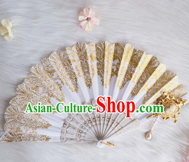 Classical Retro Fan Handmade Dance Folding Fans Europe Court Renaissance Accordion