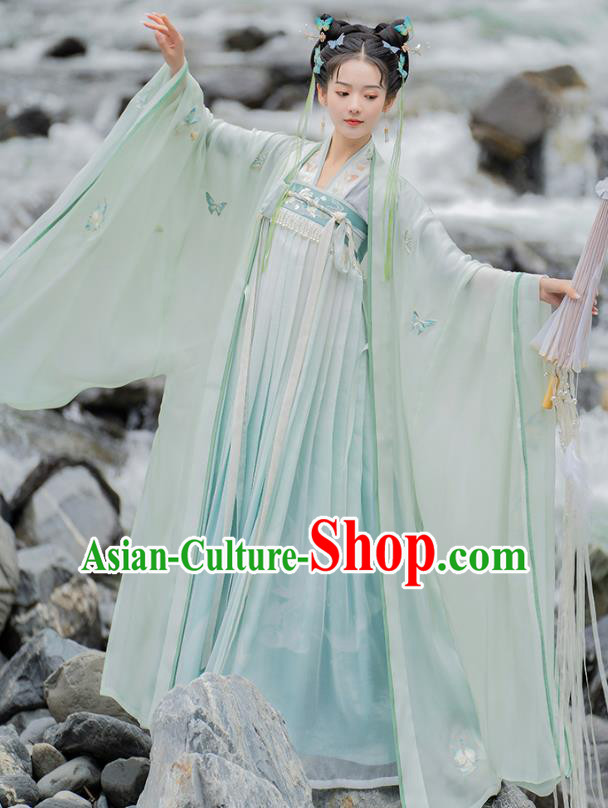 China Tang Dynasty Royal Princess Hanfu Dress Ancient Goddess Costumes Traditional Clothing