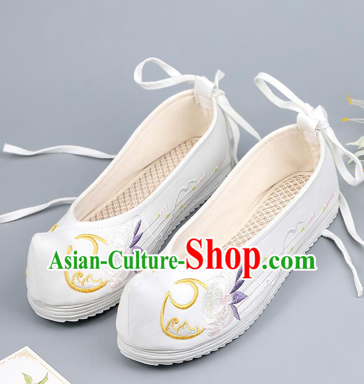 Traditional China Handmade Hanfu Shoes Embroidered Shoes Ming Dynasty Princess Shoes National Shoes