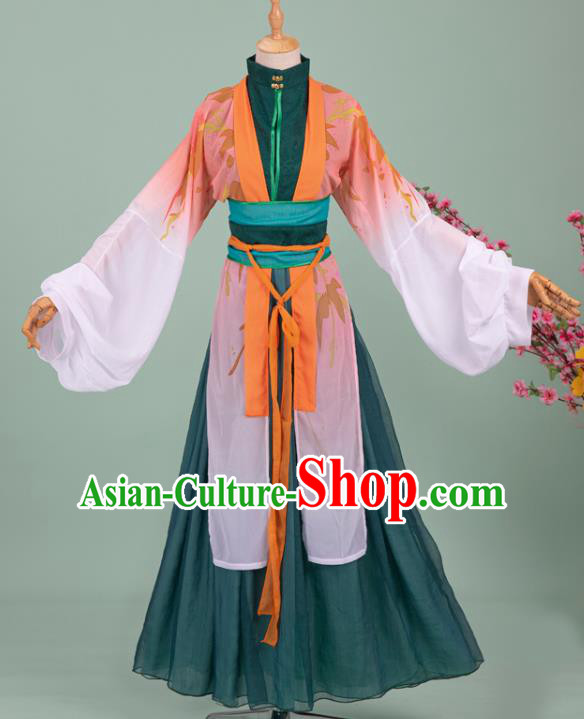 Chinese Cosplay Poetess Costumes Ancient Song Dynasty Young Mistress Li Qingzhao Hanfu Dress Apparels Full Set