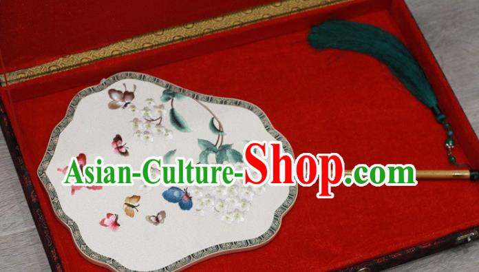 Chinese Suzhou Embroidery Palace Fan Traditional Silk Fan Embroidered Fans