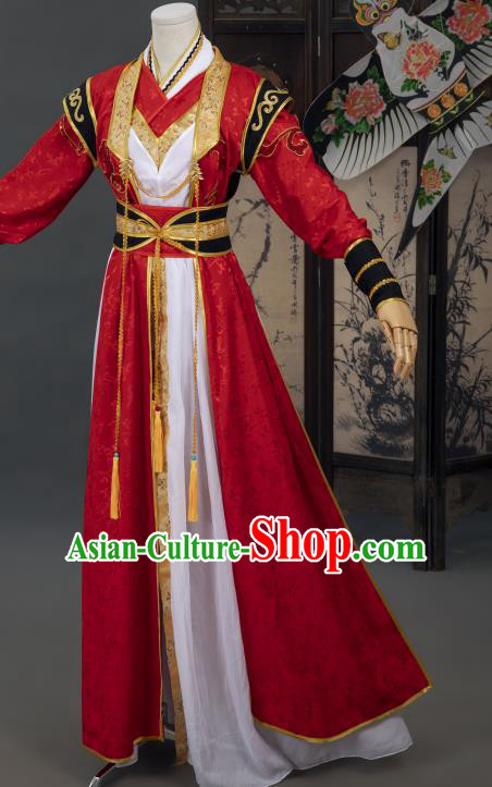 Cosplay Chinese Tang Dynasty Swordsman Costumes Ancient Chivalrous Man Wedding Clothing