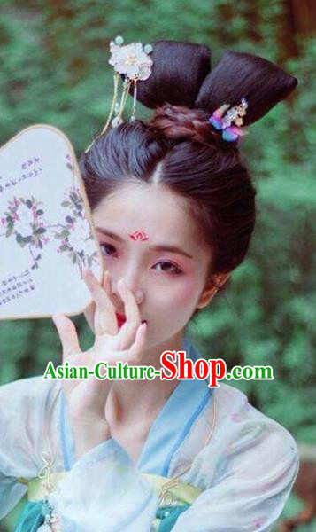 Chinese Tang Dynasty Court Maid Chignon Wigs Quality Wigs China Best Wig Ancient Palace Lady Hairpiece