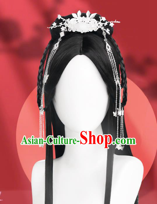 Chinese Han Dynasty Imperial Consort Wigs Quality Wigs China Best Chignon Wig Ancient Court Woman Wig Sheath