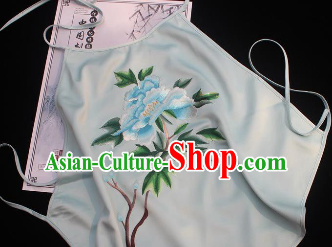 Light Green Chinese Suzhou Embroidery Clothing Female Embroidered Sexy Underwear Silk Bellyband