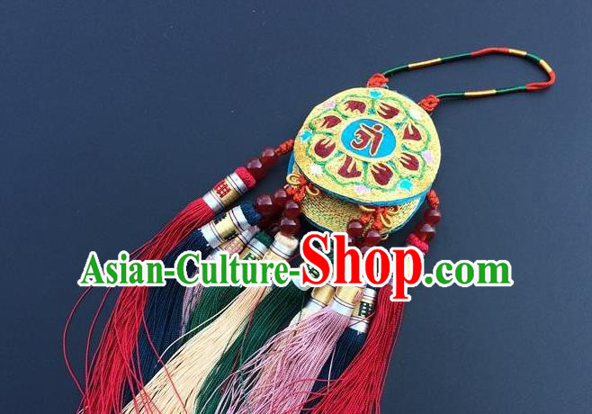 China Traditional Embroidered Car Tassel Pendant Embroidery Lucky Charms Accessories