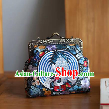 China Traditional Embroidered Bag Suzhou Embroidery Crane Handbag