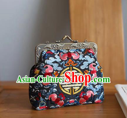 China Traditional Embroidered Silk Bag Suzhou Embroidery Bats Handbag Dinner Party Bags for Women