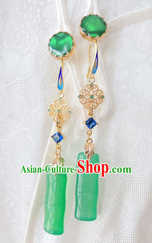 China Handmade Ear Accessories Traditional Hanfu Earrings Women Jewelry