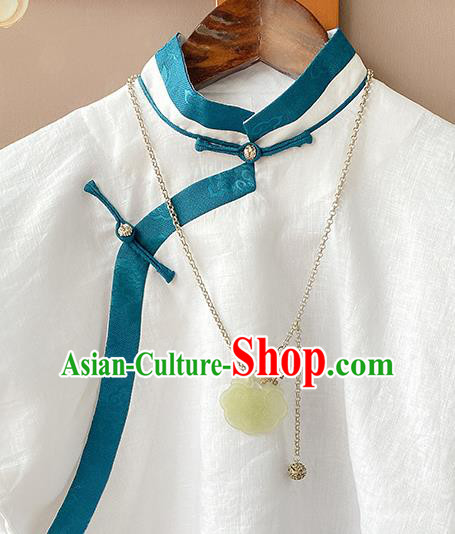 China Handmade Jewelry Accessories Traditional Hanfu Jade Necklace