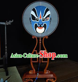 China Suzhou Embroidery Silk Fan Beijing Opera Round Fan Handmade Facial Makeup Fans