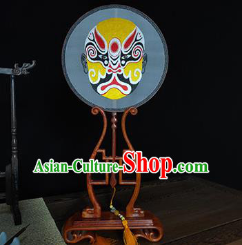 China Handmade Silk Fan Suzhou Embroidery Facial Makeup Fans Beijing Opera Round Fan