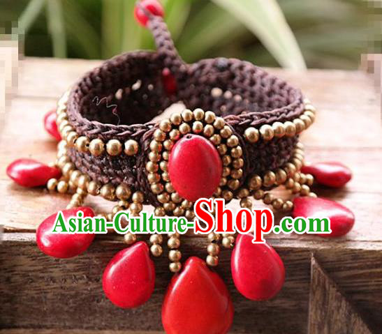 China National Rattan Bangle Individuality Jewelry Accessories Handmade Ethnic Bangle