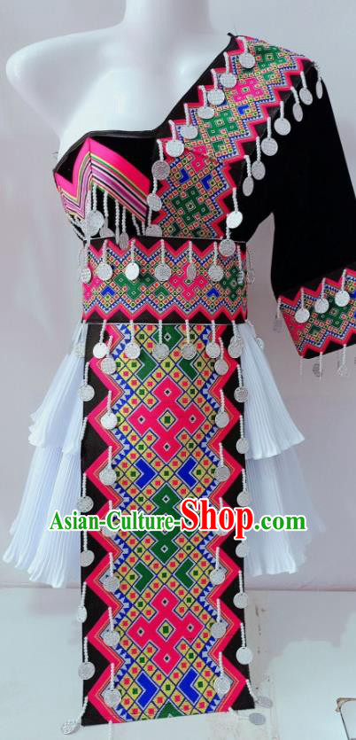 China Yunnan Miao Ethnic Costumes Wenshan Miao Minority Clothing Top Quality Photography Women Dress