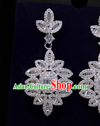 Top Grade Handmade Wedding Zircon Earrings Europe Princess Jewelry Ear Accessories