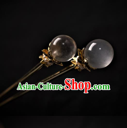 China Ming Dynasty Princess Albite Hair Sticks Ancient Palace Lady Hair Accessories Golden Hairpins