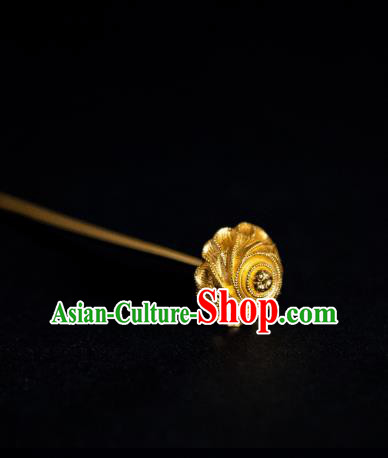 China Court Empress Hair Accessories Ming Dynasty Hair Stick Ancient Gilding Hairpins