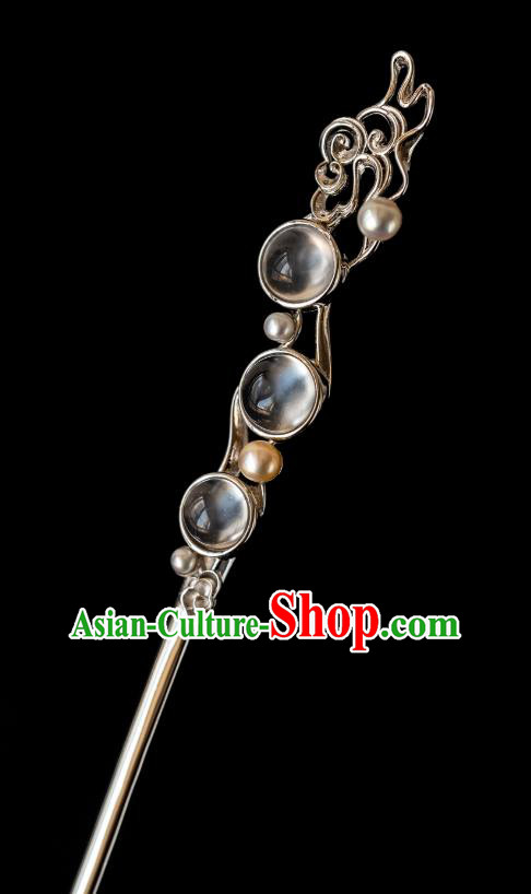 China Ancient Crystal Hair Stick Cloud Hair Accessories Traditional Tang Dynasty Hairpin