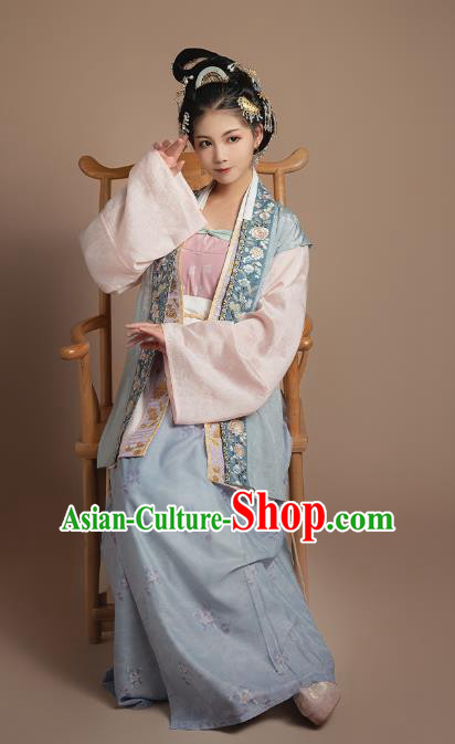 Ancient China Imperial Consort Clothing Court Hanfu Apparels Traditional Song Dynasty Historical Costumes