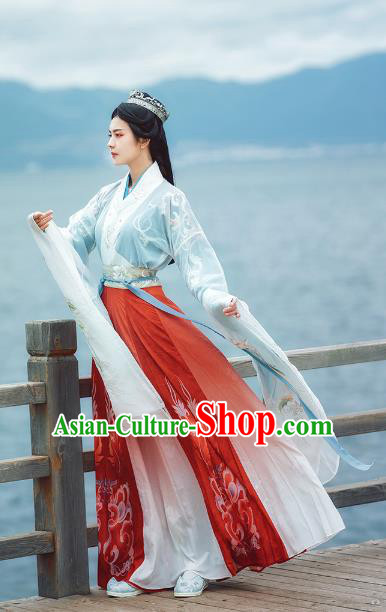 Ancient China Royal Princess Clothing Traditional Hanfu Dress Northern and Southern Dynasties Court Infanta Historical Costumes for Women