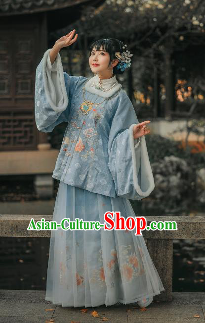 Traditional China Ming Dynasty Historical Clothing Ancient Palace Princess Hanfu Dress Complete Set