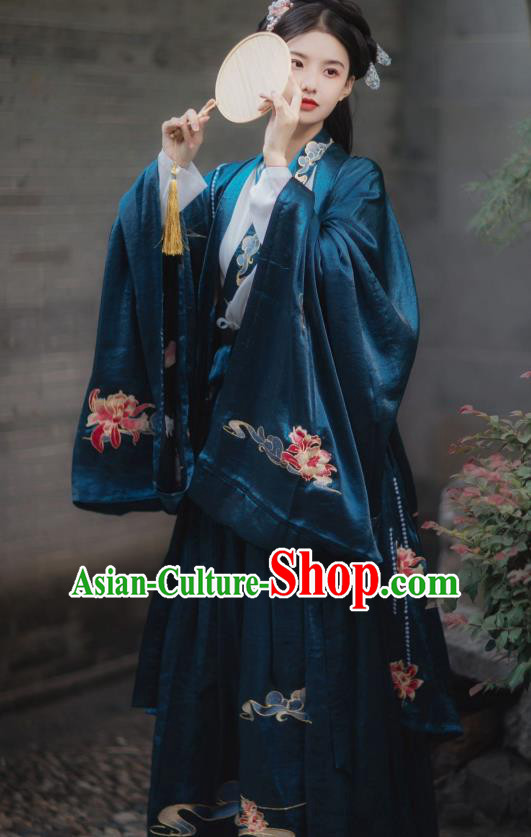 China Traditional Jin Dynasty Palace Princess Historical Clothing Ancient Imperial Infanta Hanfu Costume for Women