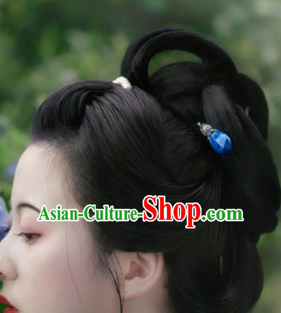 China Hanfu Hair Stick Traditional Ancient Noble Woman Hair Accessories Ming Dynasty Kyanite Hairpin