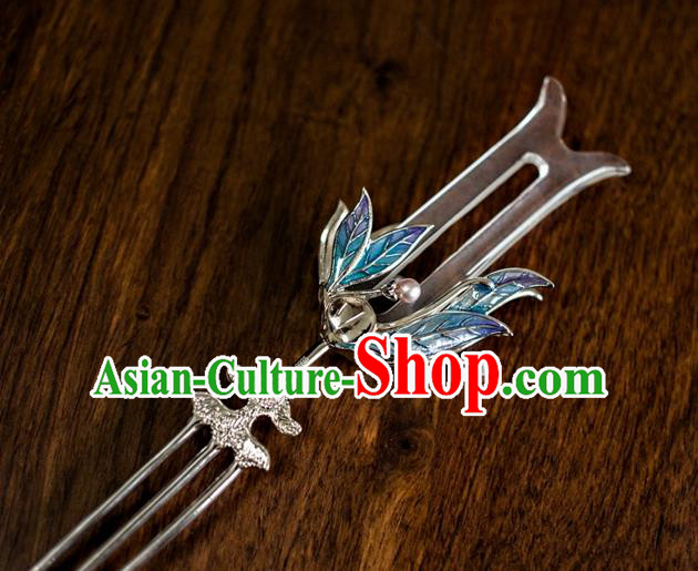 China Hanfu Crystal Hair Stick Traditional Han Dynasty Princess Hairpin Ancient Court Lady Hair Accessories