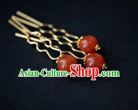 China Ancient Princess Little Hair Stick Hairpin Traditional Ming Dynasty Hair Accessories