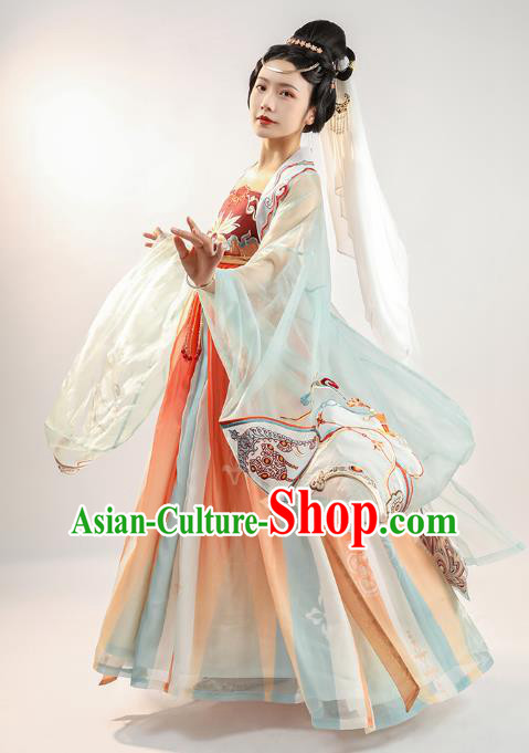 China Tang Dynasty Court Lady Hanfu Dress Traditional Ancient Royal Princess Historical Clothing