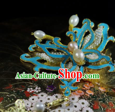 China Ancient Court Lady Hairpin Handmade Hair Accessories Traditional Ming Dynasty Tassel Butterfly Hair Stick