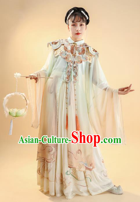 China Ancient Royal Princess Historical Clothing Ming Dynasty Embroidered Costumes Traditional Hanfu Dress