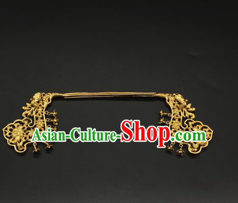 China Traditional Handmade Golden Hairpin Ancient Tang Dynasty Court Hair Accessories