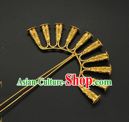 China Handmade Court Hair Stick Ancient Queen Hairpin Traditional Song Dynasty Palace Hair Accessories