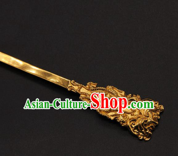 China Handmade Yuan Dynasty Carving Teamscorpion Hairpin Traditional Palace Hair Accessories Ancient Empress Hair Stick